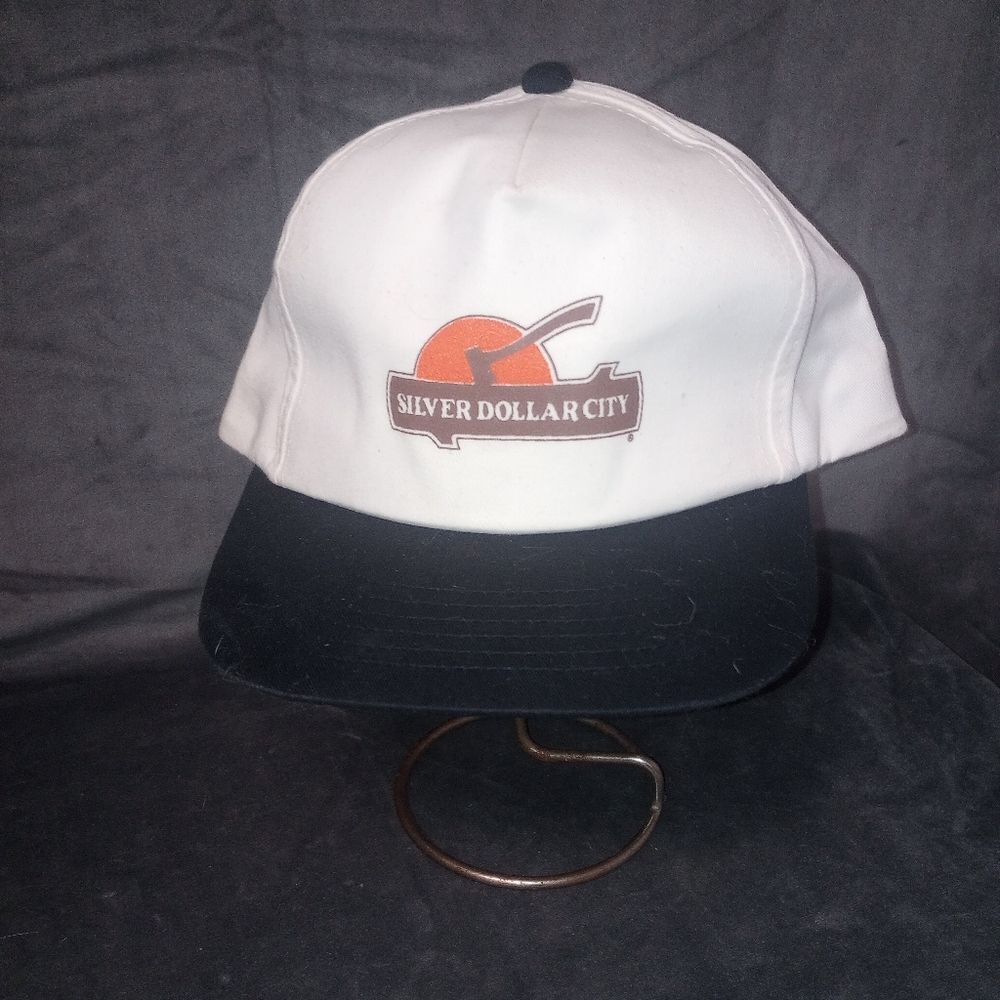 Vintage Silver Dollar City Snap Back Hat GUC